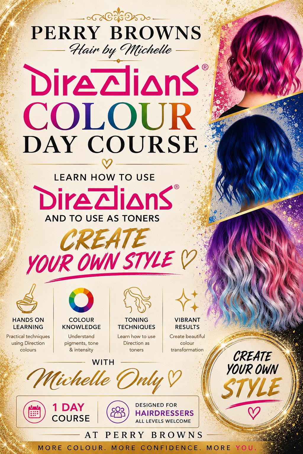 Directions Colour Day Course Perry Browns Southend-on-Sea