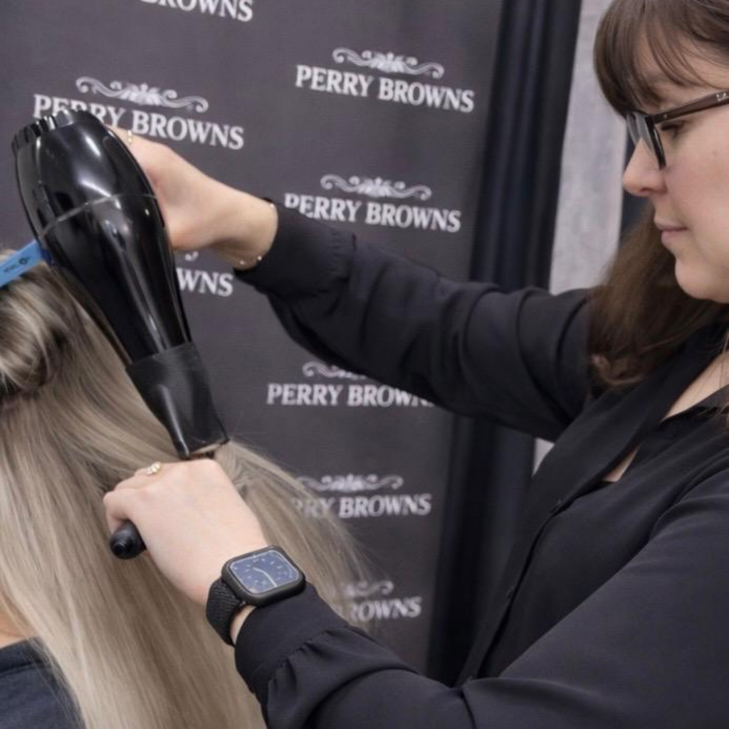 Blow dry and finish at Perry Browns hair salon Southend